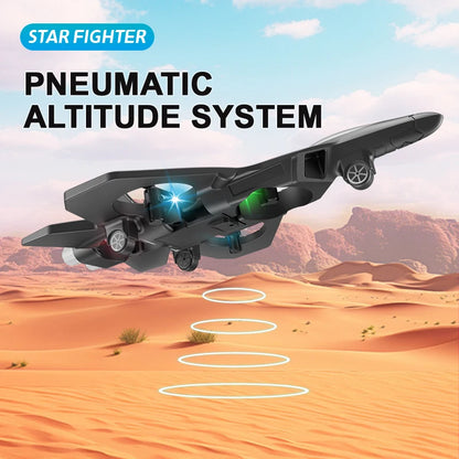 Glider Flying Helicopter RC Jet with Stunt Features & LED Lights – Foam Fighter Remote Control Airplane Toy